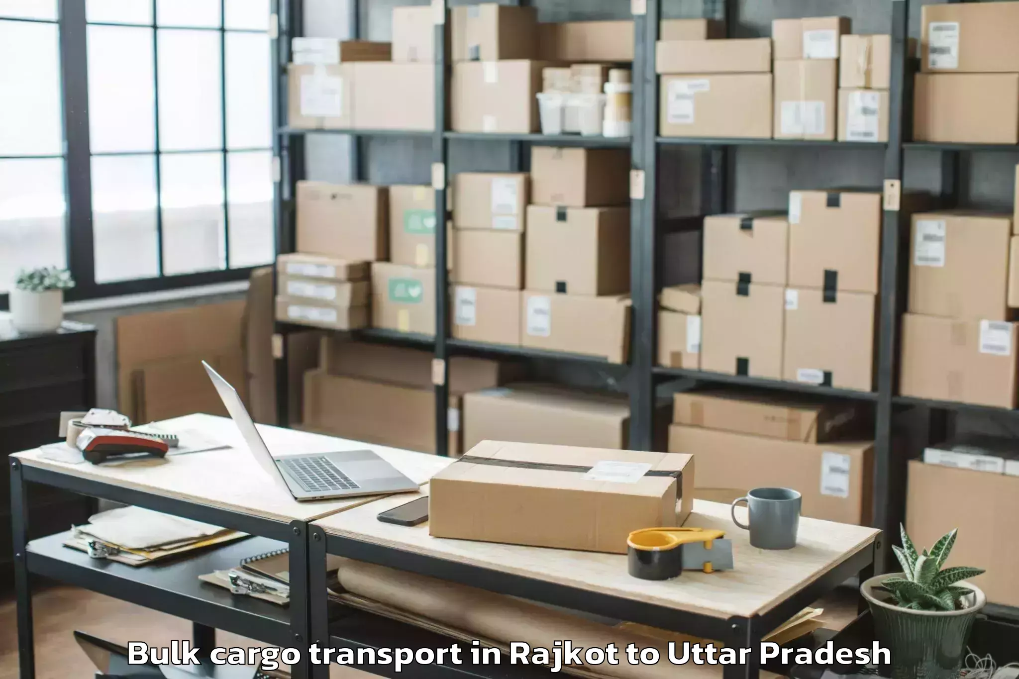 Affordable Rajkot to Allahabad Bulk Cargo Transport